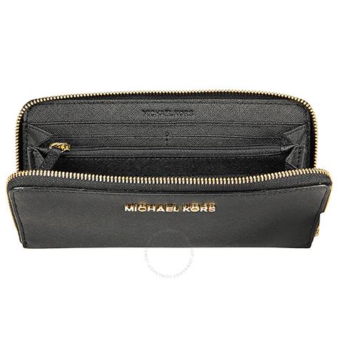 Michael Kors Zip Around Continental Wallet in Black